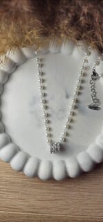 Pearl rhinestone necklace - Image 2