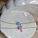 Cube evileye anklet